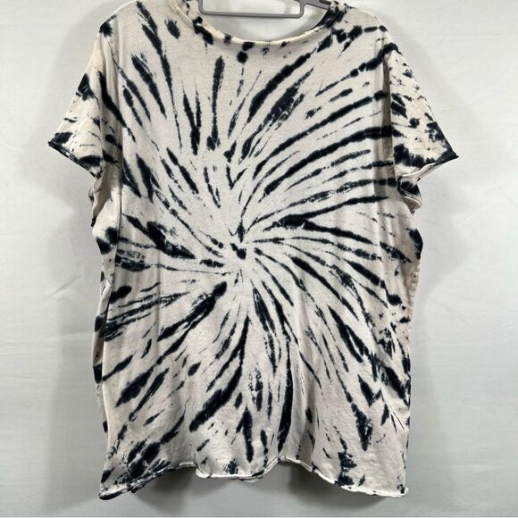 The Rolling Stones Black and White Tie-Dye Tee - Picture 6 of 8